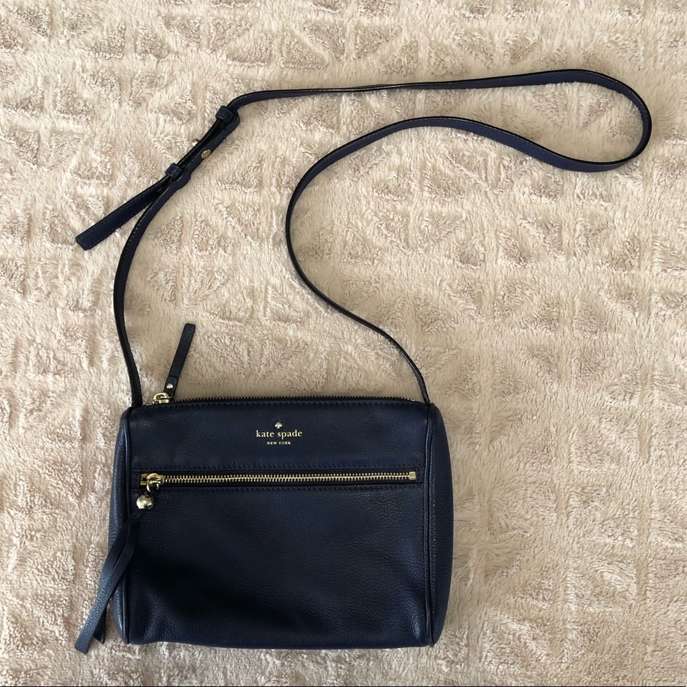 Kate Spade Navy Leather Small Crossbody Bag